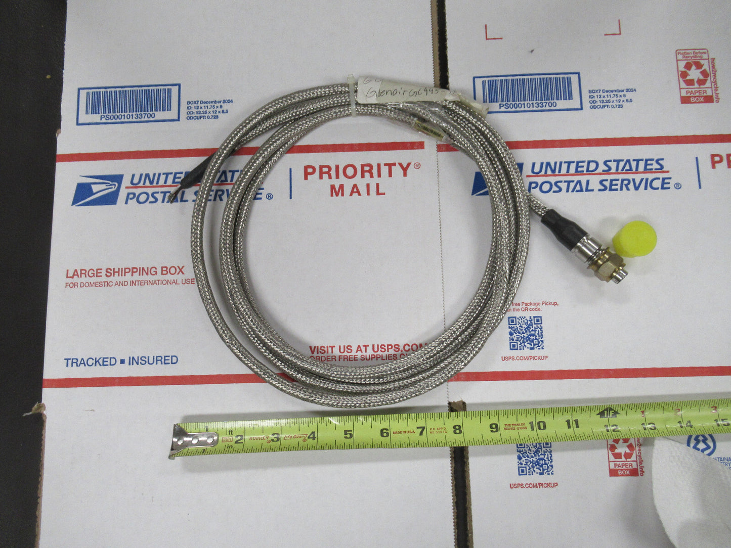 GLENAIR CABLE GC445-7A VM 6071-10 VIBRO-meter f ACCELEROMETER VIBRATION X8-FT-93