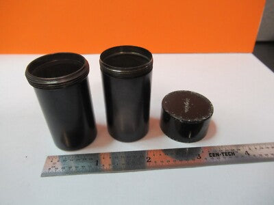 Lot Antique Brass Objective Can Mismatched Microscope Parts