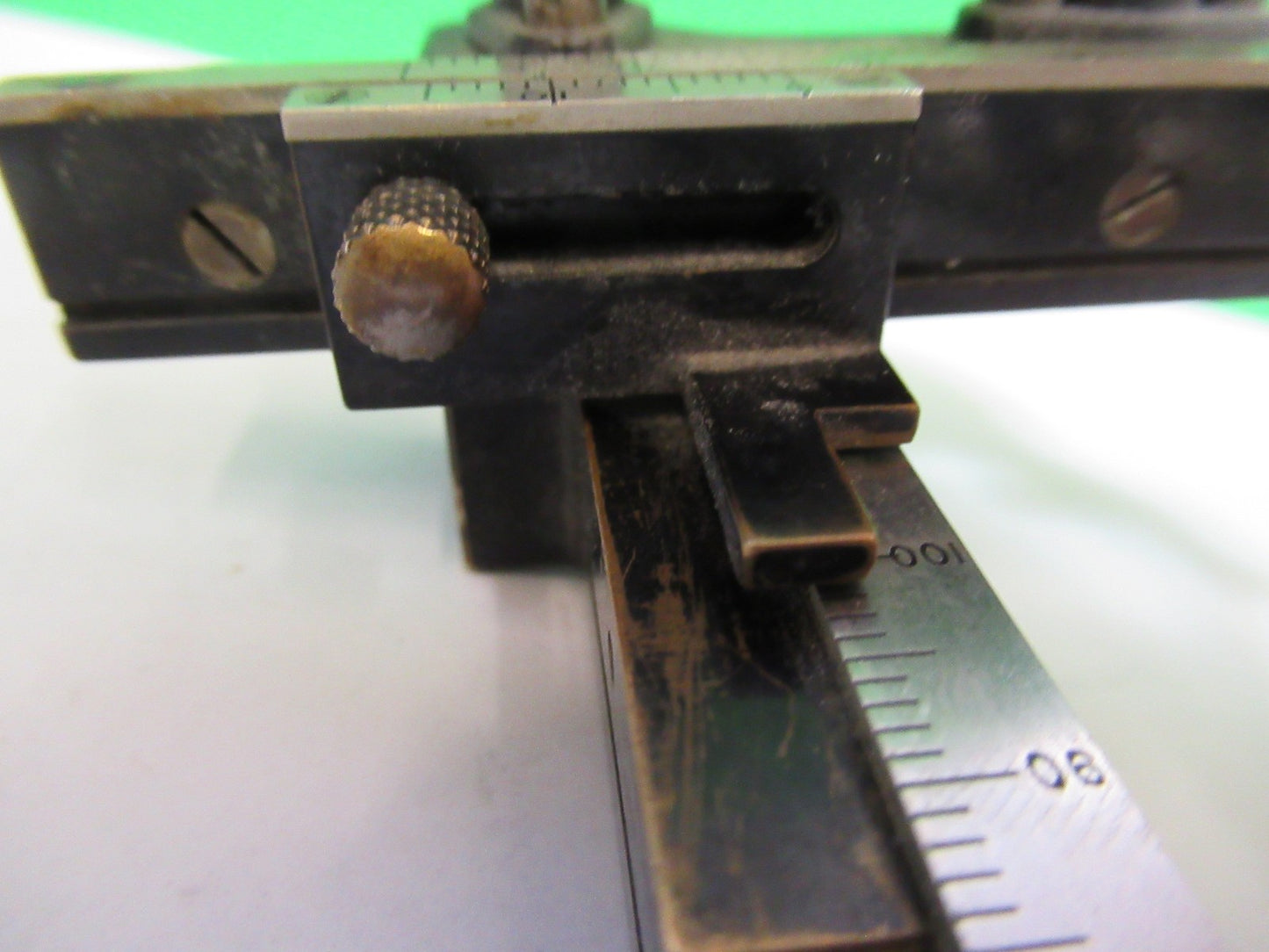 ANTIQUE  BAUSCH LOMB XY STAGE CLIPS MICROSCOPE PART AS PICTURED T4-A-44