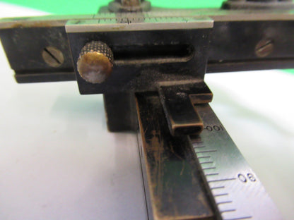 ANTIQUE  BAUSCH LOMB XY STAGE CLIPS MICROSCOPE PART AS PICTURED T4-A-44