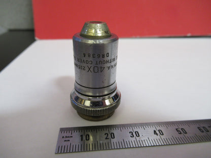BAUSCH LOMB 40X    /215mm OBJECTIVE LENS MICROSCOPE PART AS PICTURED T8-B-17