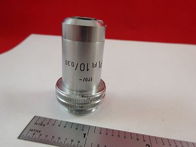 Microscope Part Ernst Leitz Germany Objective Pl Fl 10X Optics