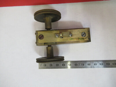 ANTIQUE BAUSCH LOMB BRASS STAGE 1,800's  MICROSCOPE PART AS PICTURED &P8-A-37