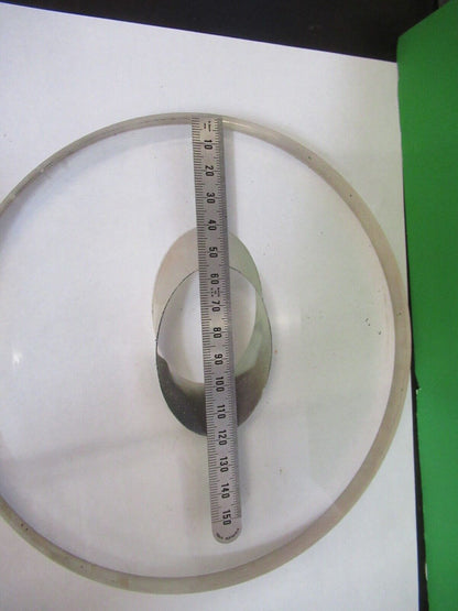 HUGE GLASS FLAT WINDOW THICK WITH HOLE FOR LASER OPTICS AS PICTURED 18-FT-05