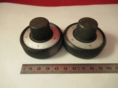 ZEISS GERMANY SET OF KNOBS MICROSCOPE PART AS PICTURED #66-A-71B