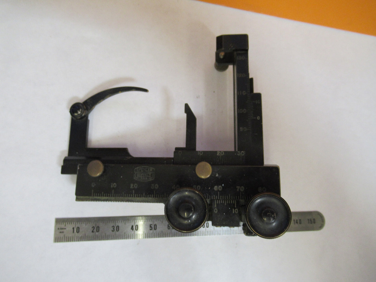 ANTIQUE SPENCER AO XY STAGE CLIP MICROSCOPE PART AS PICTURED Y3-A-31