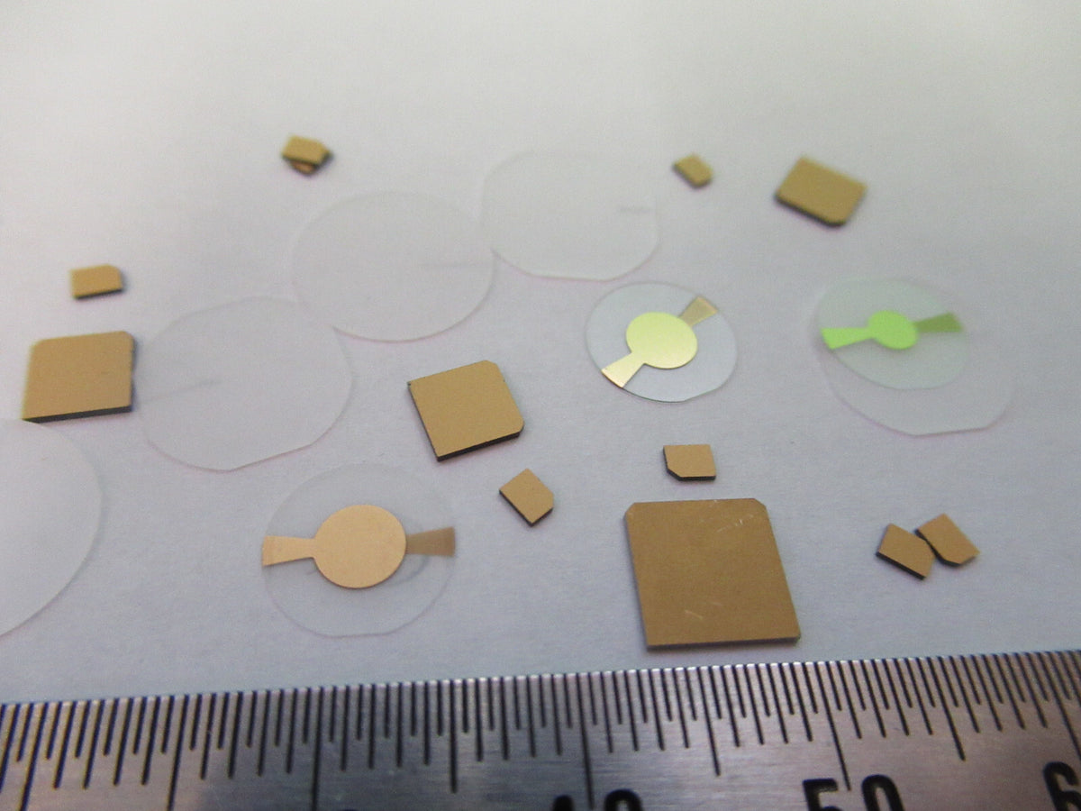 Lot Blanks Piezoelectric Quartz Crystal X-y-cut Gold Coated Piezo Sensor