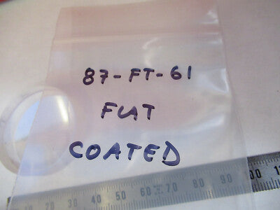 OPTICAL FLAT COATED LENS MIL SPEC OPTICS AS PICTURED &87-FT-61