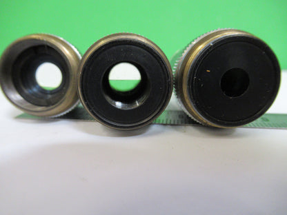 WILL-OPTIK Wetzlar lot objectives 5X 10X 40X MICROSCOPE PART AS PICTURED X5-A-75