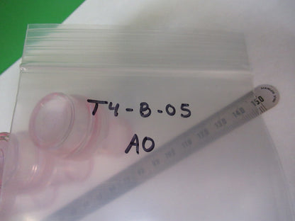SPENCER AO EMPTY PLASTIC OBJECTIVE CANS MICROSCOPE PART AS PICTURED T4-B-05