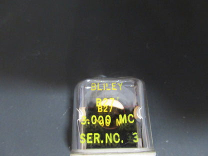 BLILEY ELECTRIC QUARTZ CRYSTAL B27 RESONATOR 3.0 MHz FREQUENCY AS PIC #FT-1-A-79