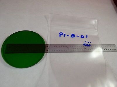 GREEN GLASS FILTER MICROSCOPE ILLUMINATOR OPTICS AS PICTURED &P1-B-01