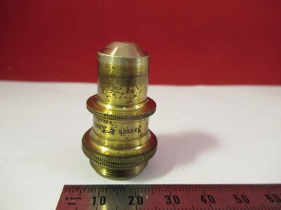 Antique Brass Objective Bausch & Lomb 1/12 Optics Microscope