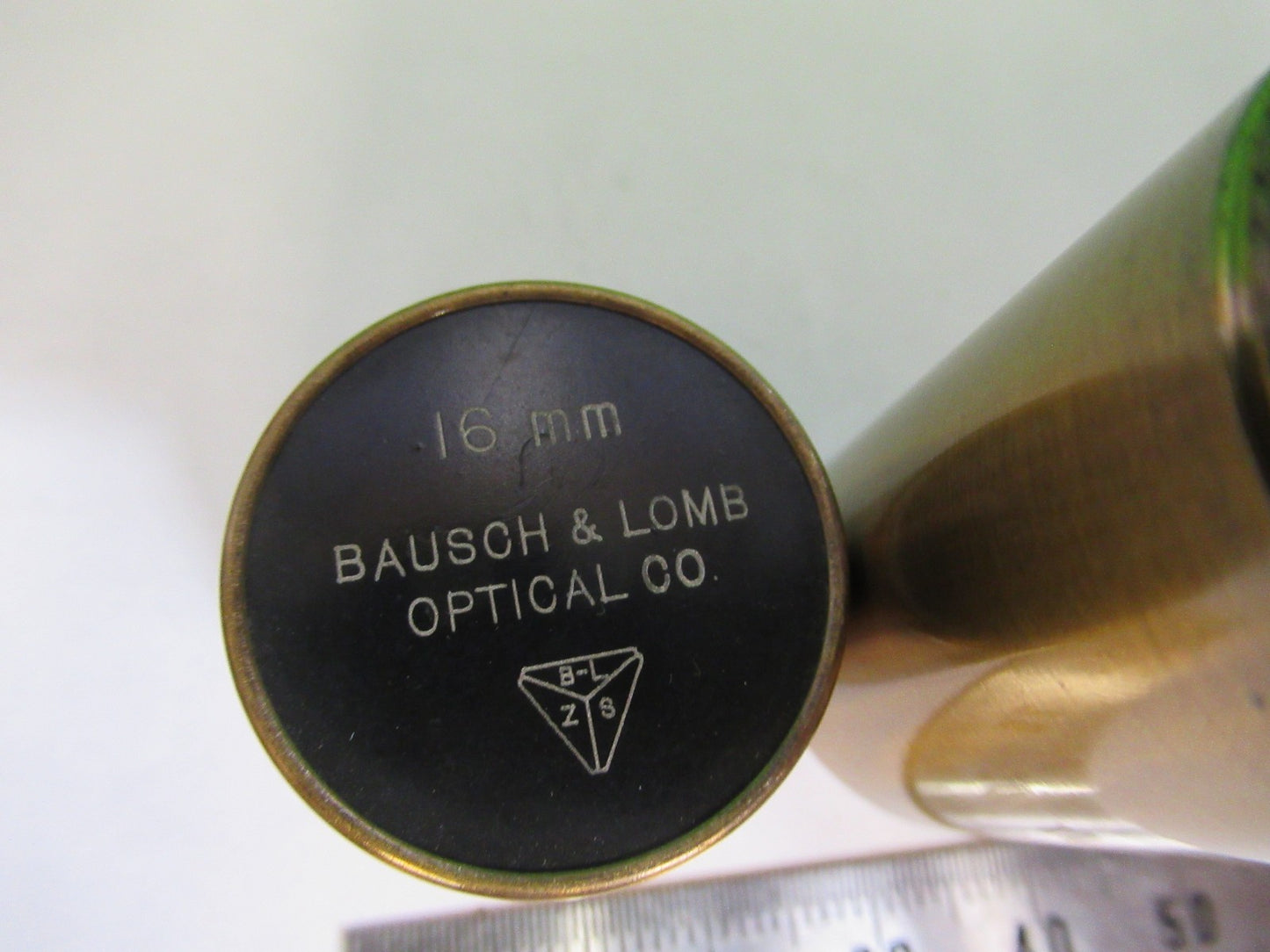 ANTIQUE BAUSCH LOMB BRASS CAN OBJECTIVE MICROSCOPE PART AS PICTURED  V1-A-03