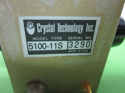 OPTICAL CRYSTAL ACOUSTO OPTIC MODULATOR AOM LASER OPTICS BN#J5-B-99 WATER COOLED