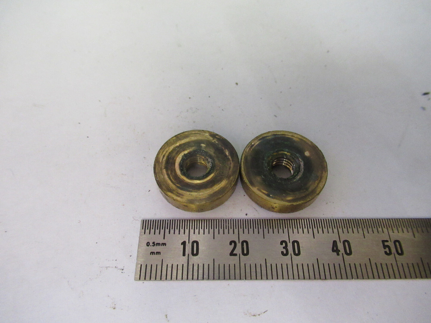 ANTIQUE ERNST LEITZ BRASS SPANNER NUTS MICROSCOPE PART AS PICTURED #R1-A-85