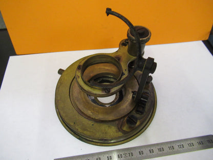 ANTIQUE REICHERT AUSTRIA STAGE POL HOLDER MICROSCOPE PART AS PICTURED Y4-A-115