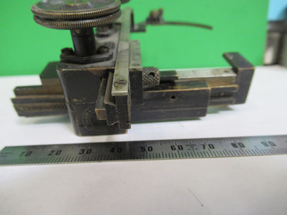 ANTIQUE  BAUSCH LOMB XY STAGE CLIPS MICROSCOPE PART AS PICTURED T4-A-44