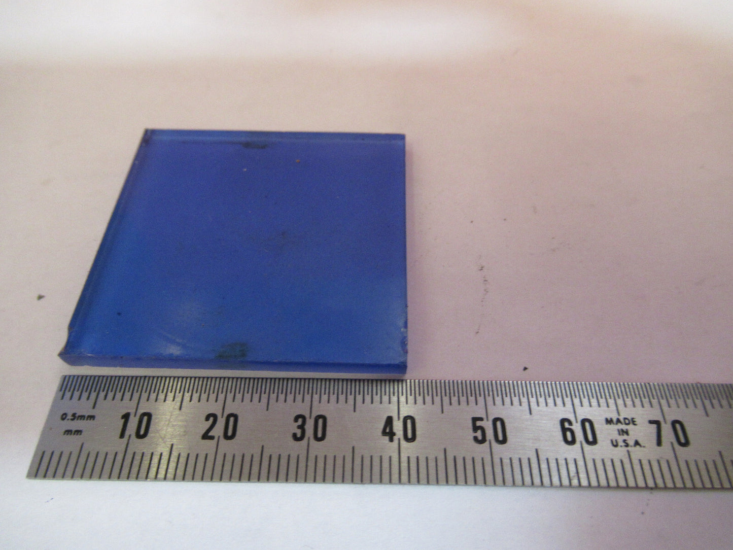 ANTIQUE BAUSCH LOMB BLUE GLASS FILTER OPTICS MICROSCOPE PART AS PICTURED T9-A-24