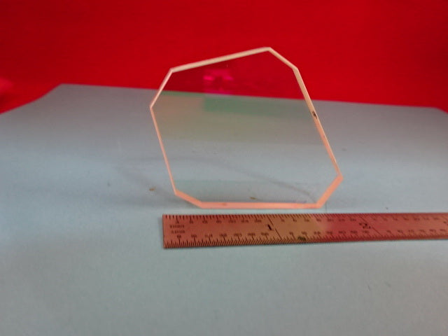 OPTICAL COATED TRUNCATED BK7 FLAT GLASS OPTICS AS IS #AV-27