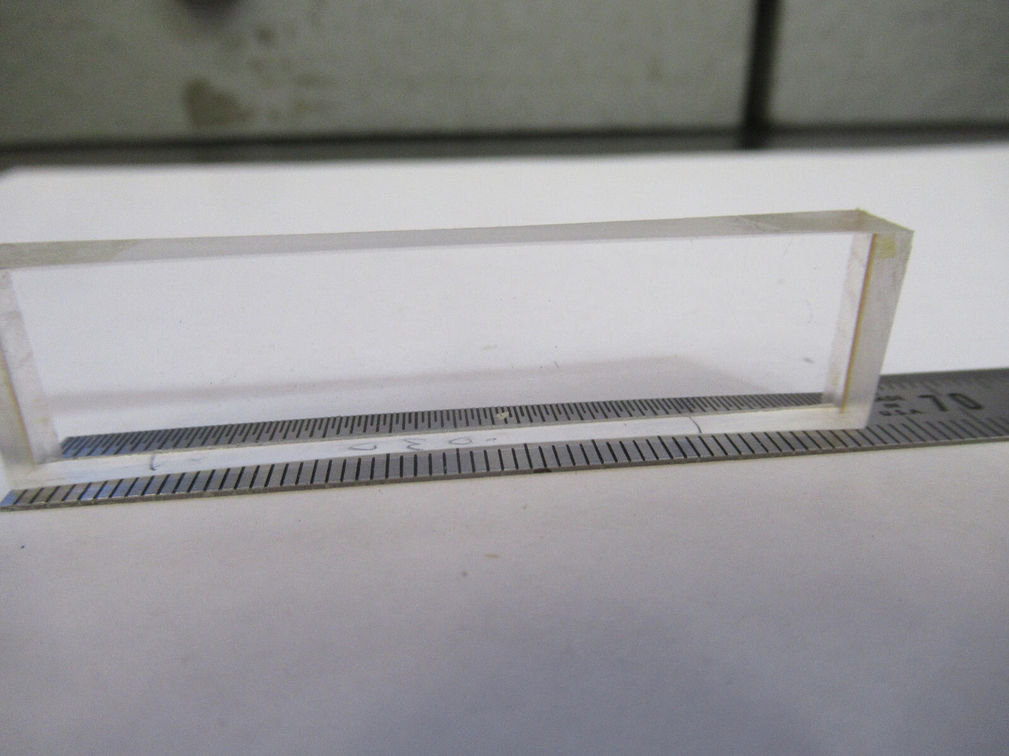 OPTICAL BI CONCAVE Bi-CC GLASS RECTANGULAR LENS OPTICS AS PICTURED 88-a-33