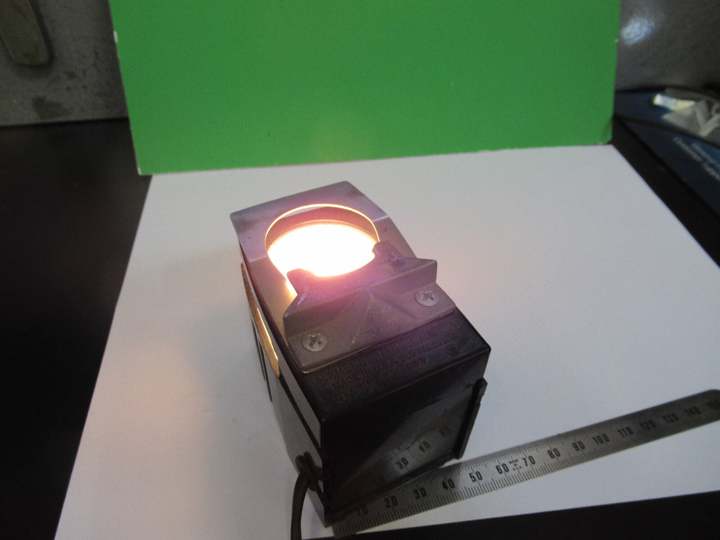 MICROSCOPE PART VINTAGE SPENCER AO LAMP ILLUMINATOR OPTICS AS PICTURED  X5-A-57