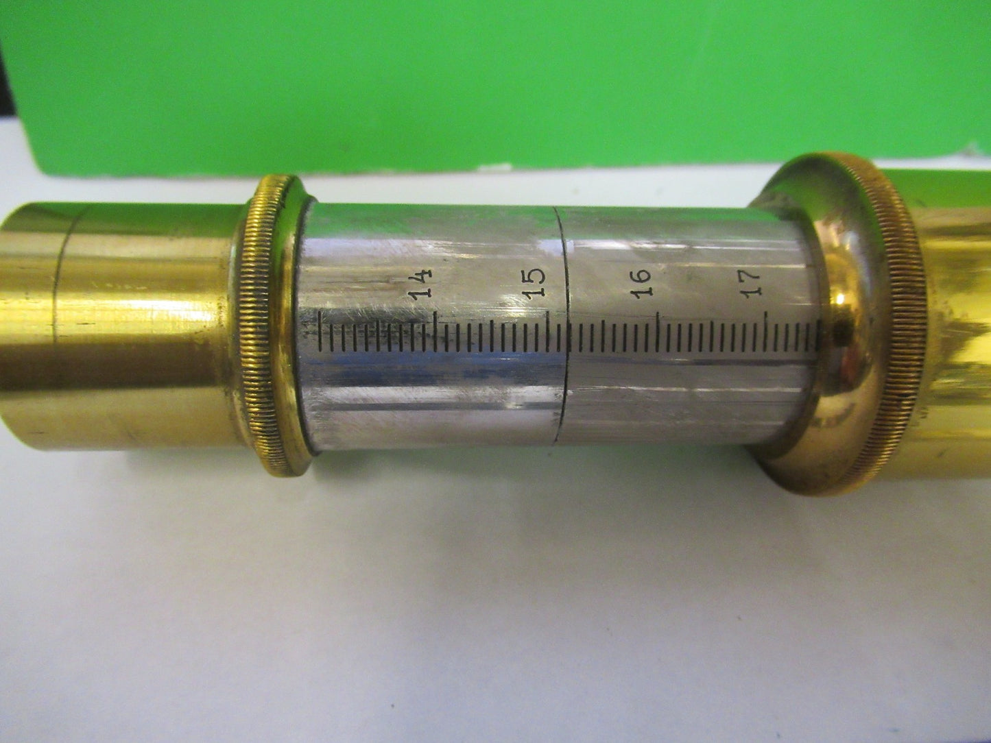ANTIQUE BRASS LEITZ GERMANY TUBUS NOSEPIECE MICROSCOPE PART AS PICTURED V3-A-34