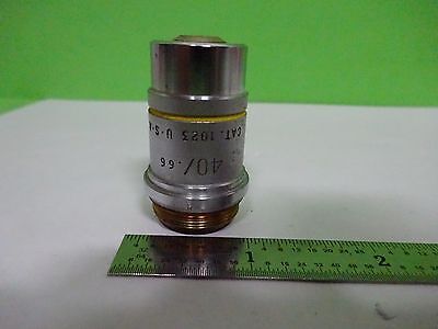 MICROSCOPE PART OBJECTIVE AO 40X ACHROMAT AMERICAN OPTICS AS IS  BIN#W3-34