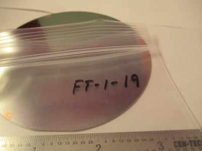COLLECTABLE SILICON SINGLE CRYSTAL WAFER + ELECTRONIC COMPONENTS AS PIC #FT-1-19