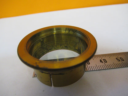 ANTIQUE COLLAR EYEPIECE ADAPTER BRASS SWIFT UK MICROSCOPE PART AS PIC 47-FD-08