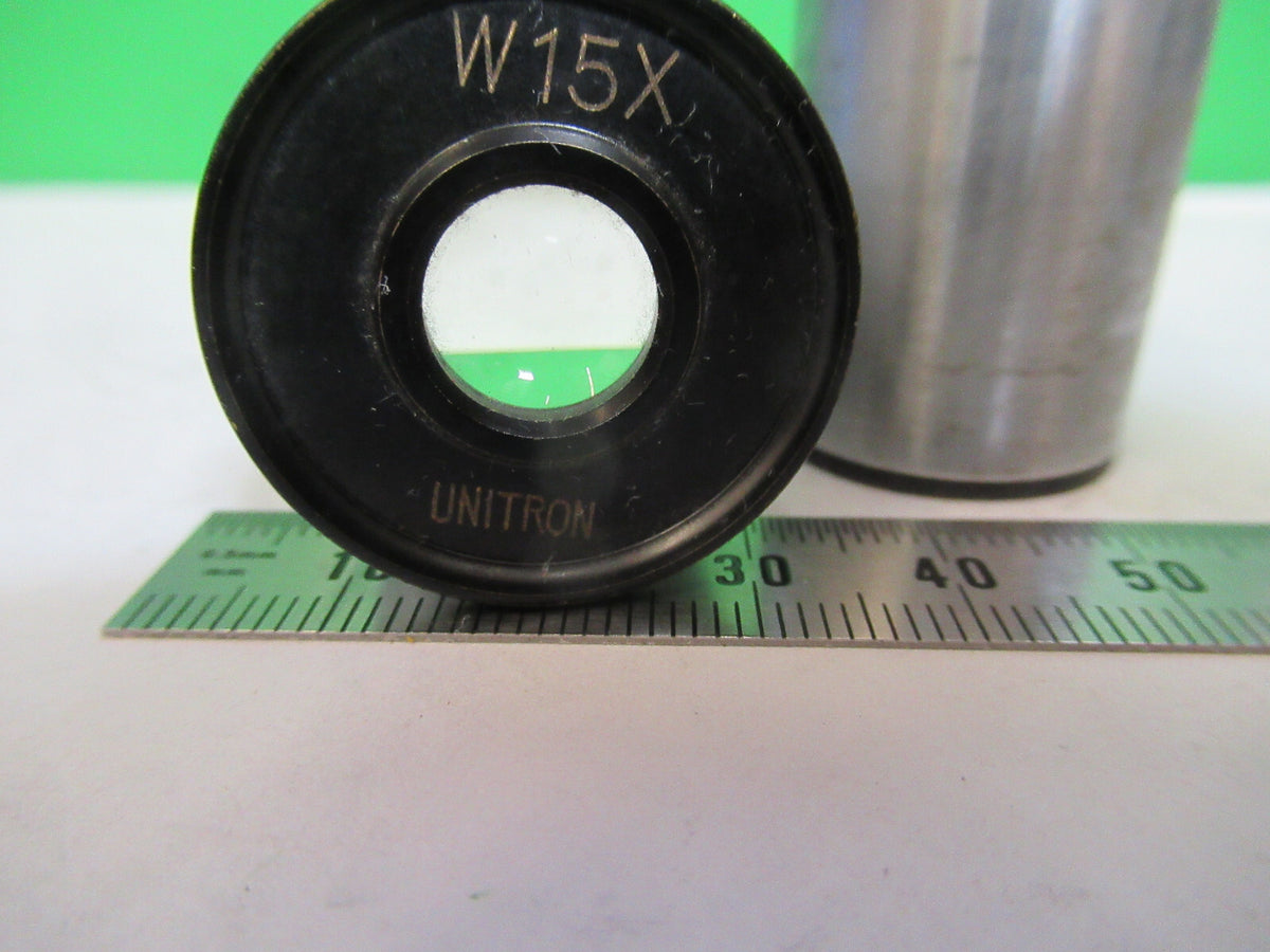 Unitron Japan Pair 15X Eyepiece Ocular Microscope Part
