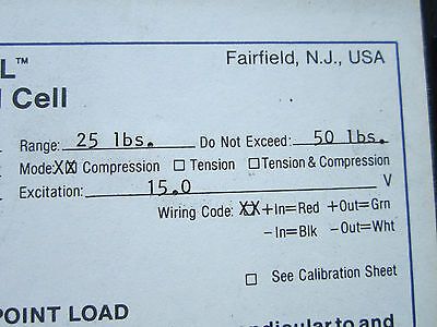 ENTRAN DEVICES FORCE LOAD CELL 25 LBS ELF-1000-25 SENSOR