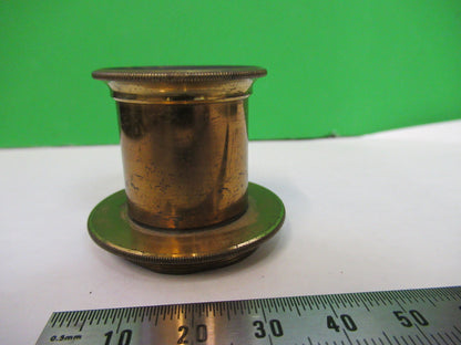 FOR PARTS ANTIQUE LONDON BRASS EYEPIECE LENS MICROSCOPE PART AS PICTURED X6-A-96