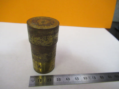 EMPTY BAUSCH LOMB BRASS OBJECTIVE CANISTER MICROSCOPE PART AS PICTURED Y1-A-39