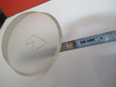 Optical Glass round flat block polished dull sides Optics