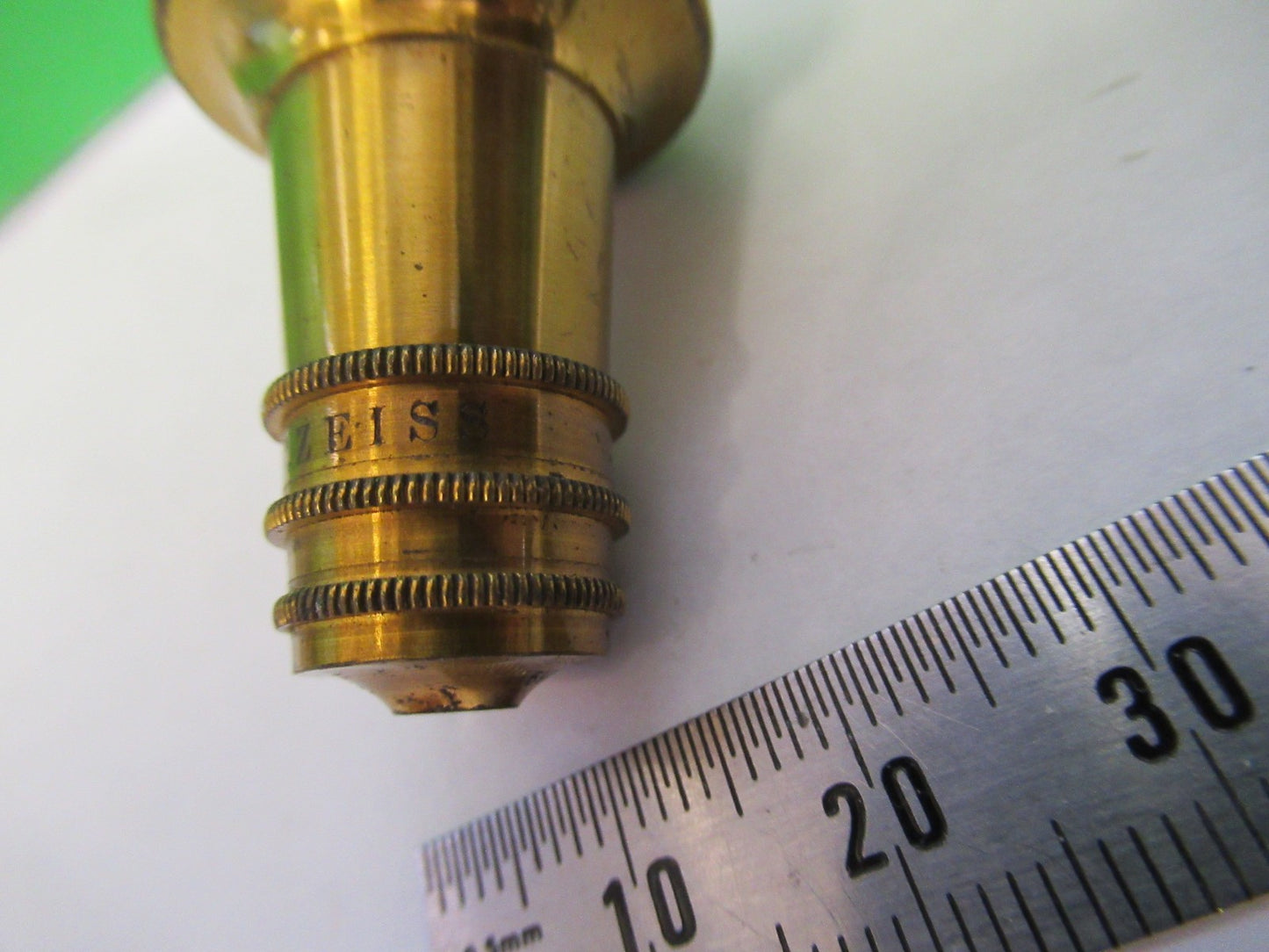ANTIQUE BRASS OBJECTIVE CARL ZEISS 1900's RARE OPTICS MICROSCOPE PART F3-B-18