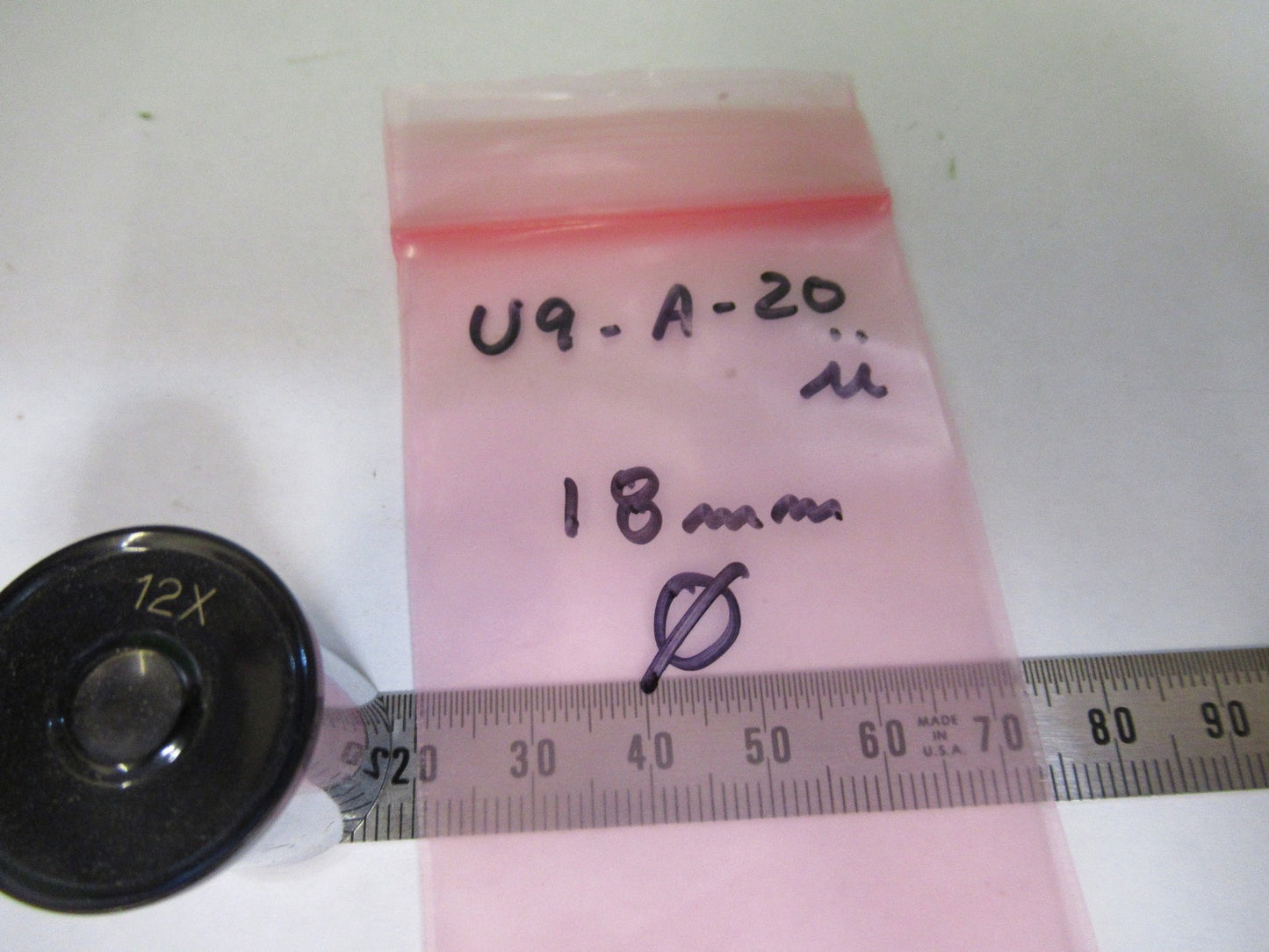 PRECISION JAPAN 12X OCULAR 18mm dia EYEPIECE MICROSCOPE PART AS PICTURED U9-A-20