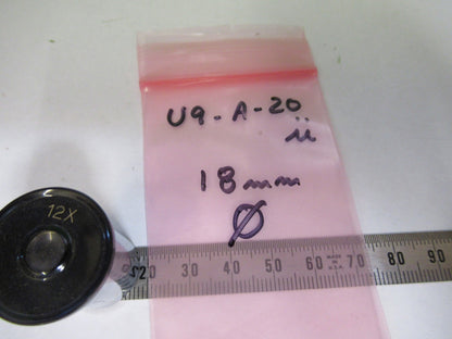 PRECISION JAPAN 12X OCULAR 18mm dia EYEPIECE MICROSCOPE PART AS PICTURED U9-A-20