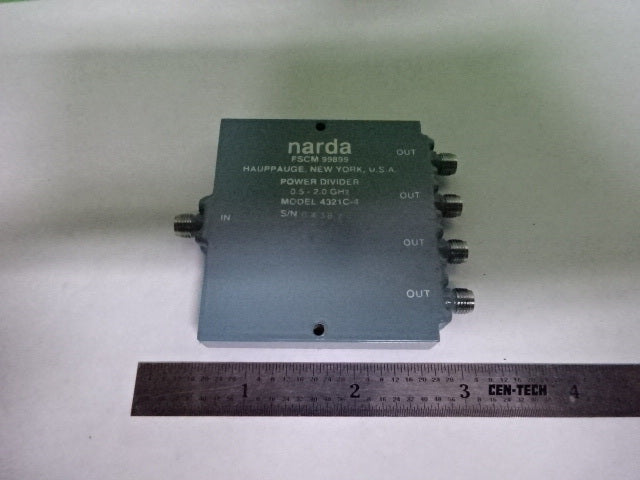 NARDA 2-WAY POWER SPLITTER DIVIDER 2.0 GHz FREQUENCY RF MICROWAVE AS IS #7B-A-17