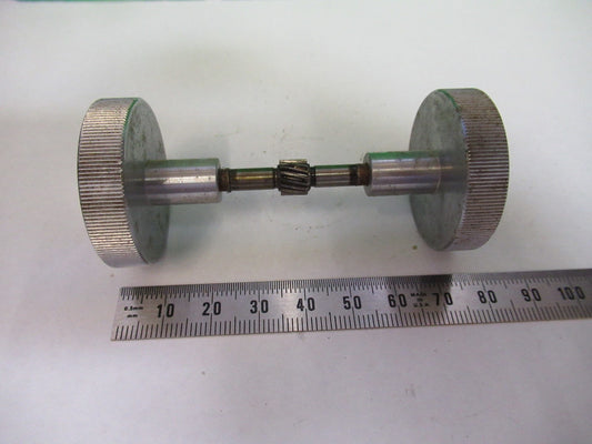 ANTIQUE SET OF KNOBS ALUMINUM BAUSCH LOMB MICROSCOPE PART AS PICTURED U9-A-43
