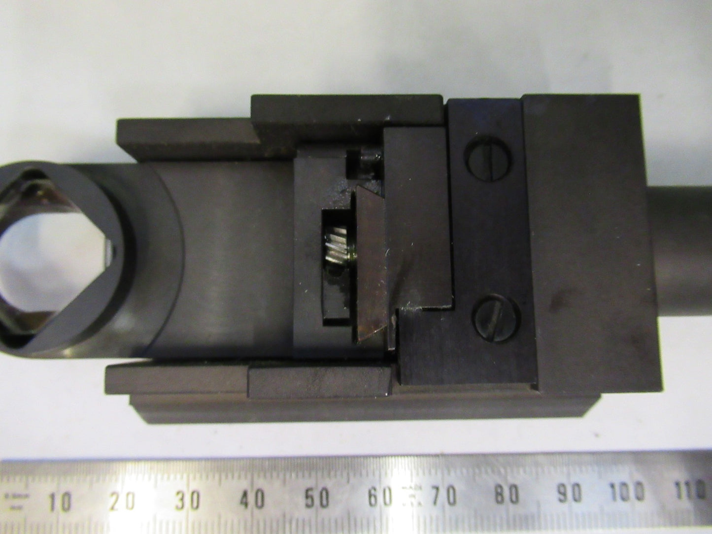 AUS JENA GERMANY DIC SLIDE OPTICS POLARIZER MICROSCOPE PART AS PICTURED V8-B-02