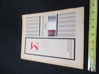 ENDEVCO VINTAGE INSTRUCTIONS MANUAL ACCELEROMETER 2200 AS PICTURED &50-FT-07