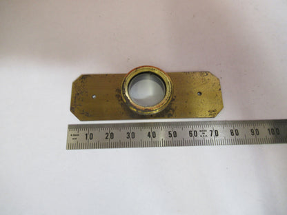 ANTIQUE BRASS COMPRESSORIUM STAGE LONDON MICROSCOPE PART AS PICTURED F8-A-44