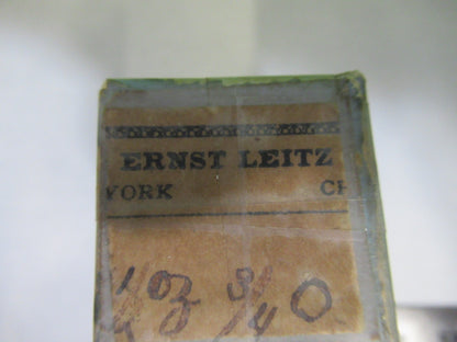 ERNST LEITZ GERMANY ANTIQUE COVER GLASS MICROSCOPE PART AS PICTURED T3-B-58