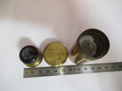 ANTIQUE BRASS WRAY LONDON "1/2" OBJECTIVE MICROSCOPE AS PICTURED &F8-A-83