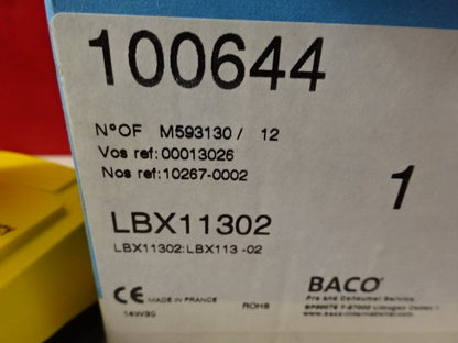 Baco Emergency Electrical Switch + Key LBX11302 Control Made in France