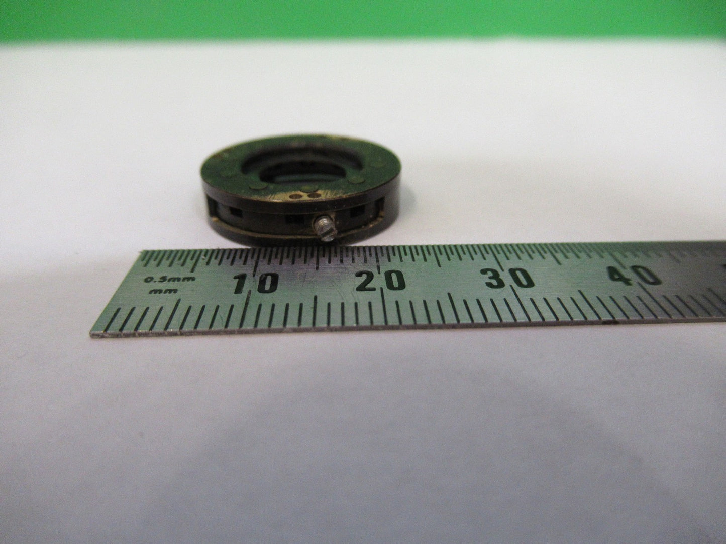 OPTICAL  IRIS DIAPHRAGM in Brass OPTICS MICROSCOPE PART AS PICTURED U8-A-68
