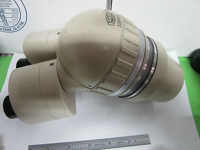 STEREO MICROSCOPE HEAD OLYMPUS PART 338909 OPTICS  WITHOUT EYEPIECE BIN#L4-14