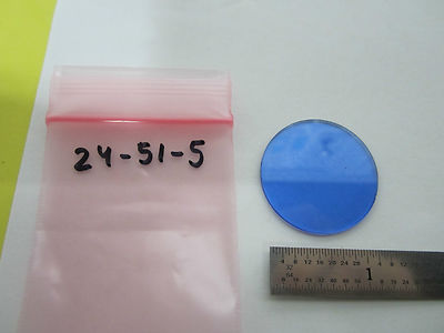 OPTICAL MICROSCOPE PART BLUE FILTER OPTICS BIN#24-51-5