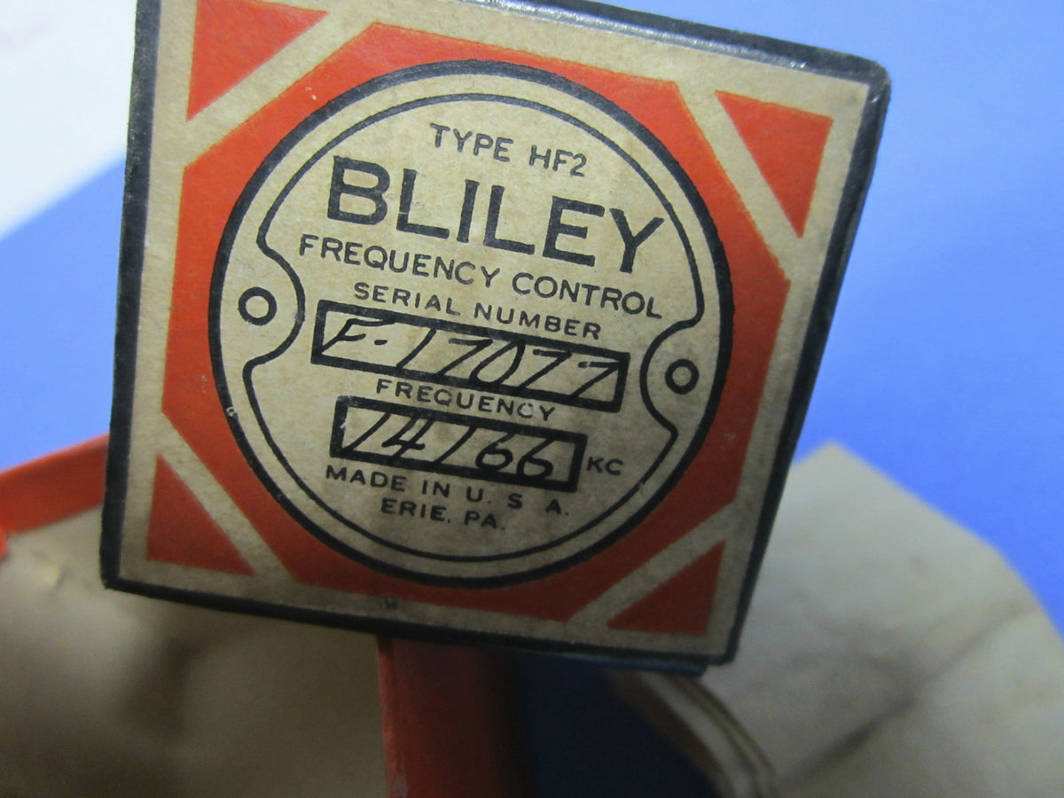 Bliley Electric Co. Wwii Quartz Crystal Frequency HF2 14368 Kc Box different frequency
